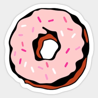 Pink Donut Pop Art Sticker